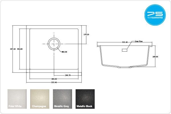 CAVAUNO 469U Sink