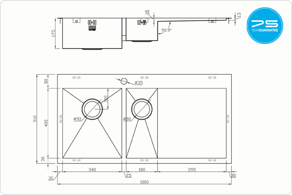 ZENDUO 6 I-F BBL Sink