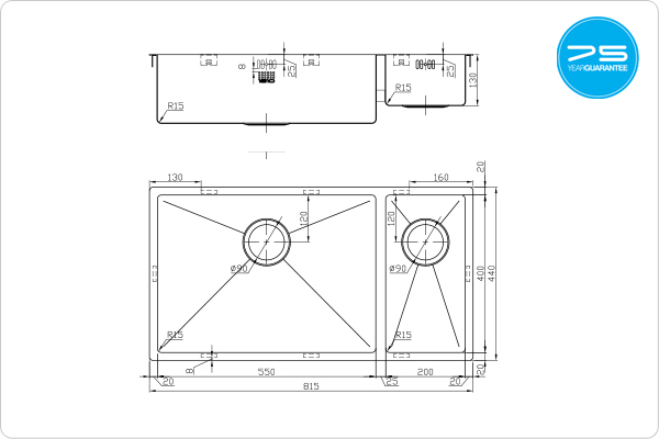 ZENDUO15 550/200U Sink