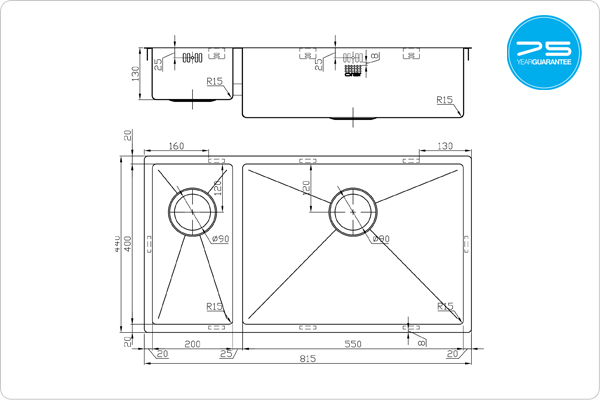 ZENDUO15 200/550U Sink