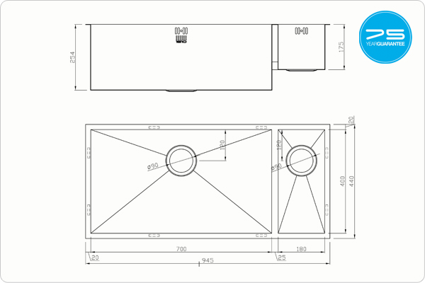 ZENDUO 700/180U Sink