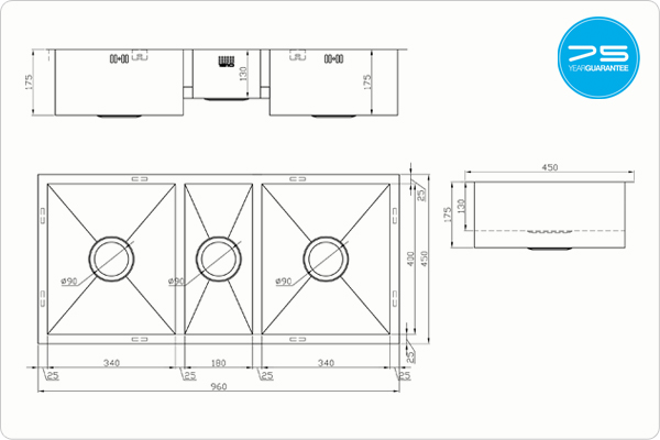 ZENTRIO 340/180/340U Sink