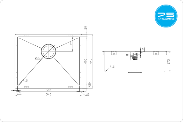 ZENUNO15 500U Sink