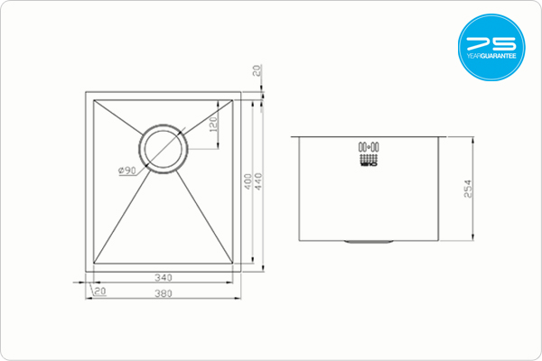 ZENUNO 340U Deep Sink