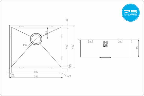 ZENUNO 500U Sink