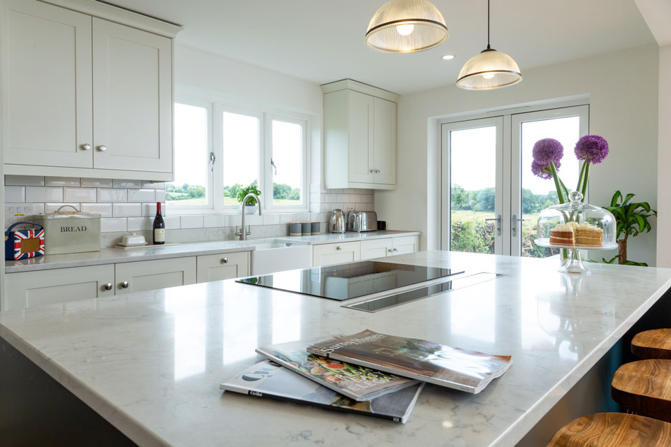 AG Quartz Fusion White (cabinetry by Dual Designs)