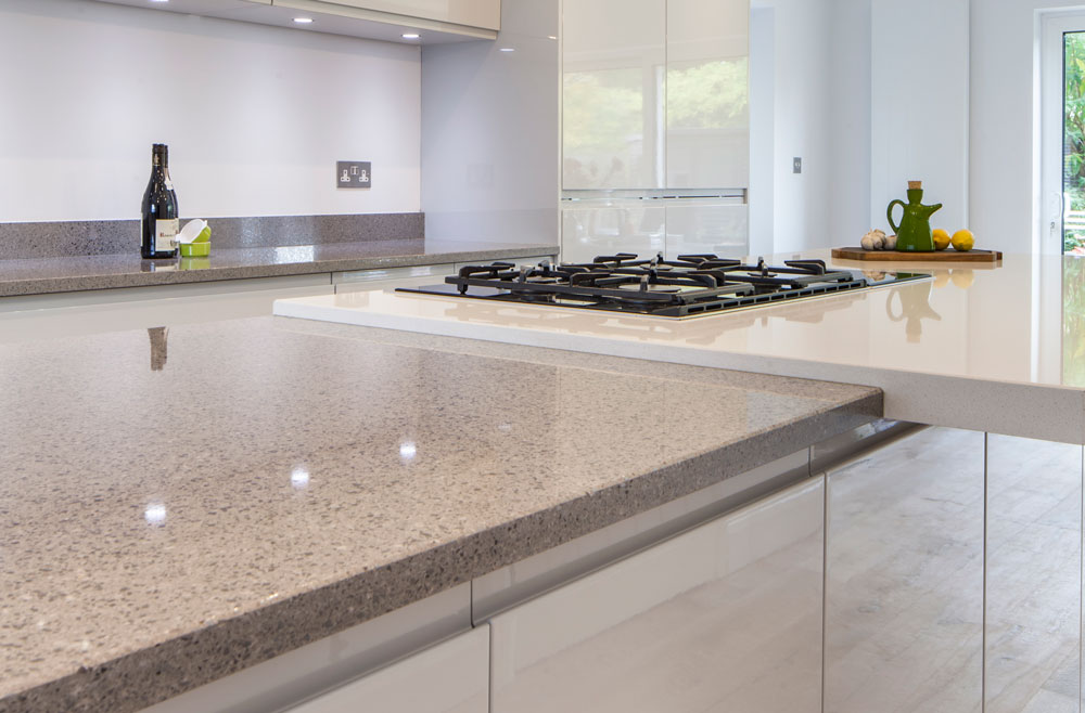 Silestone Chrome and Cimstone Arcadia (cabinetry by ICE:INTERIOR Ltd)