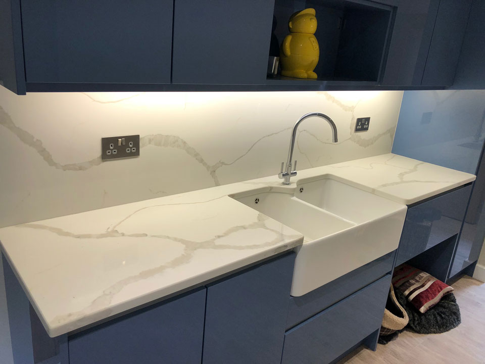AG Quartz Blanco Calacatta (cabinetry by Paul Rowles Kitchens)