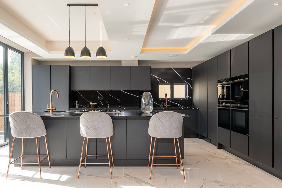 Silestone Eternal Marquina (cabinetry by Audus Kitchens)