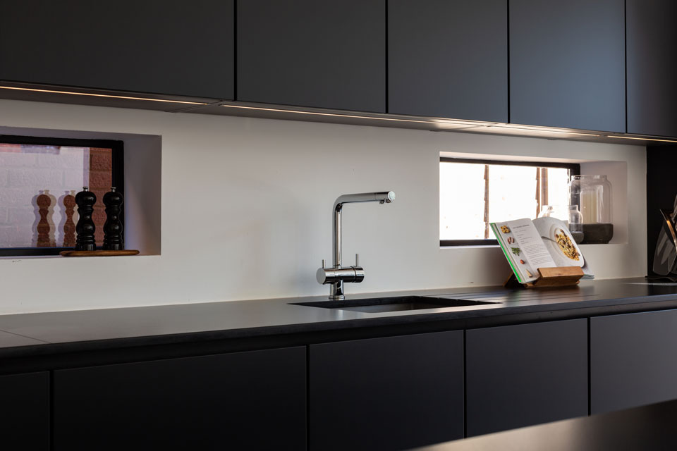 Silestone Negro Tebas Suede (cabinetry by Audus Kitchens)