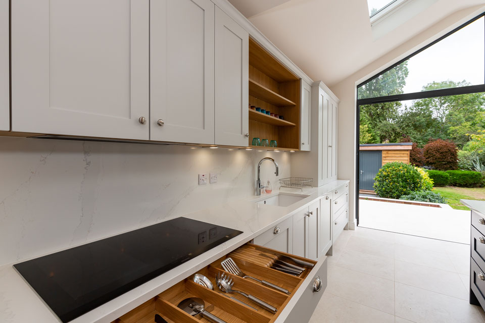 Silestone Eternal Calacatta Gold (cabinetry by Audus Kitchens)