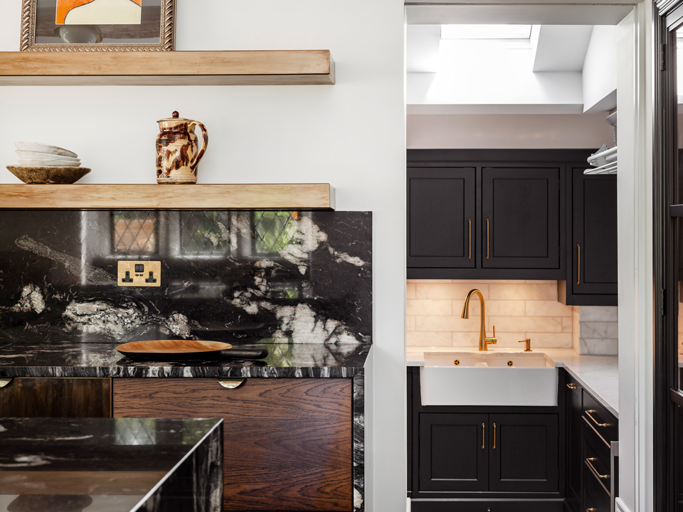 Titanium Granite & AG Quartz Fusion White (cabinetry by Heaven & Stubbs)