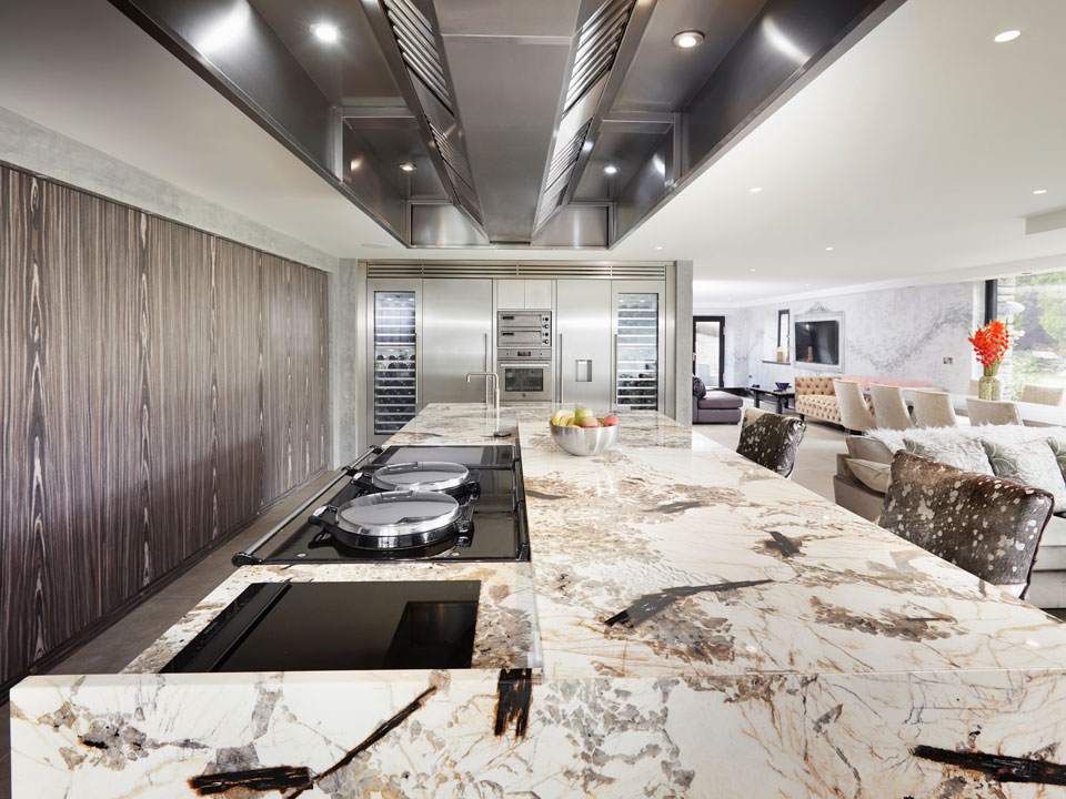 Blanc Du Blanc Granite (cabinetry by Heaven & Stubbs)