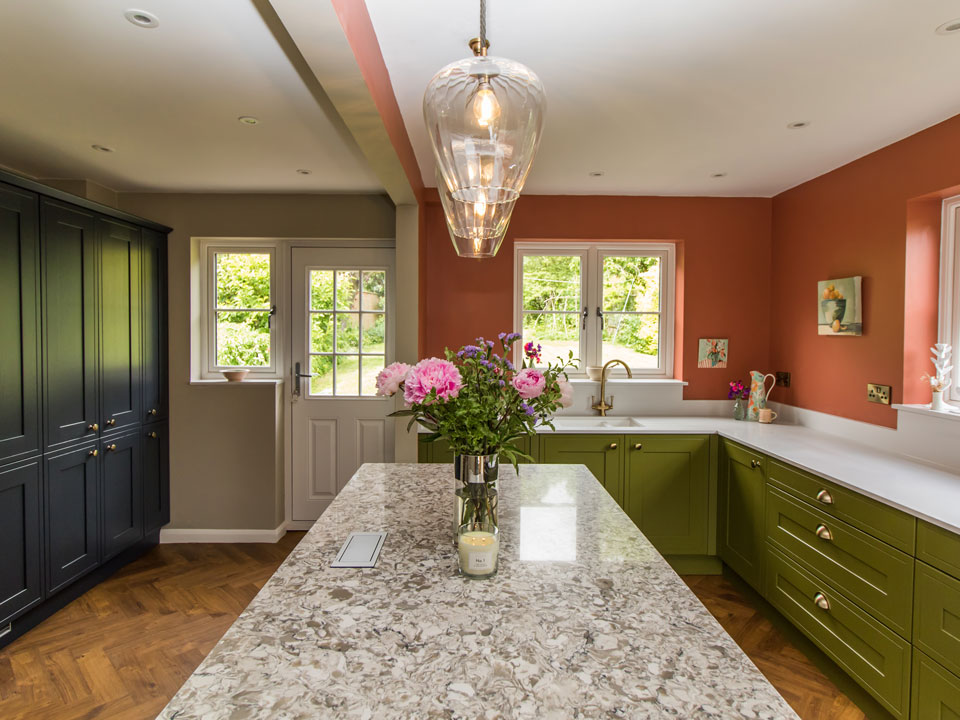 AG Quartz Blanco Snow and Montclair (cabinetry by Paul Rowles Kitchens)