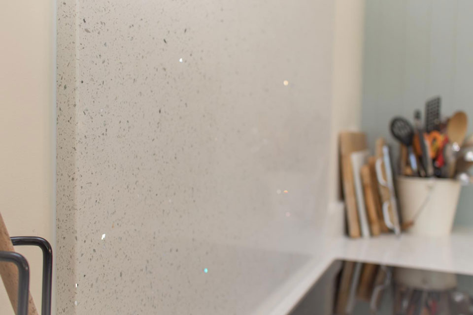 AG Quartz Blanco Starlight (cabinetry by Paul Rowles Kitchens)