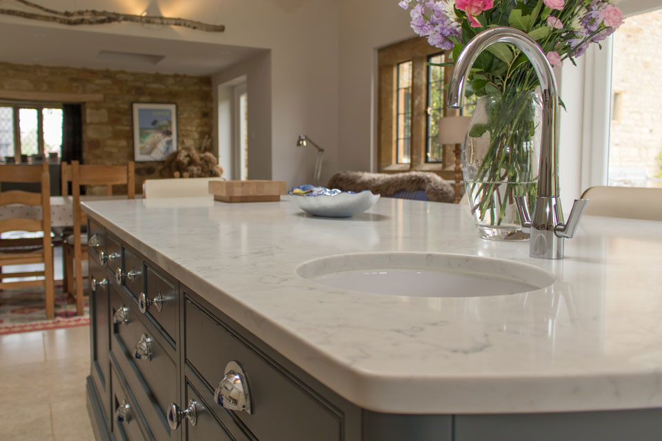 AG Quartz Fusion White (cabinetry by Paul Rowles Kitchens)