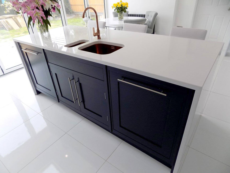 Silestone Blanco Zeus (cabinetry by Rose County Interiors)